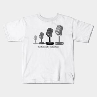 hand drawn microphone evolution Kids T-Shirt